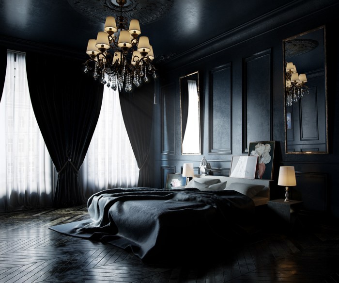 Black house interior design